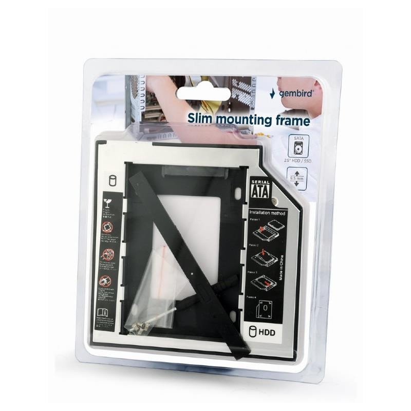 ADAPTADOR GEMBIRD DISCO DURO 2.5" PARA UNIDAD OPTICA PORTATIL 9.5MM