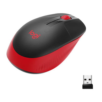 LOGITECH M190 Optical RF Mouse Black/Red (910-005908)
