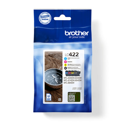 Brother LC422 4-pack Original Ink Cartridges - LC422VAL. 4x 550 Pages