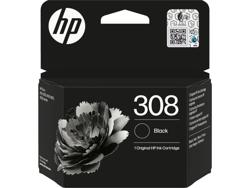 HP 308 Black Original Ink Cartridge - 7FP21UE