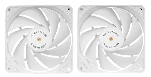 Ventilador Caja Mars Gaming 12cm Blanco Kit2 (MFNCLX2W)