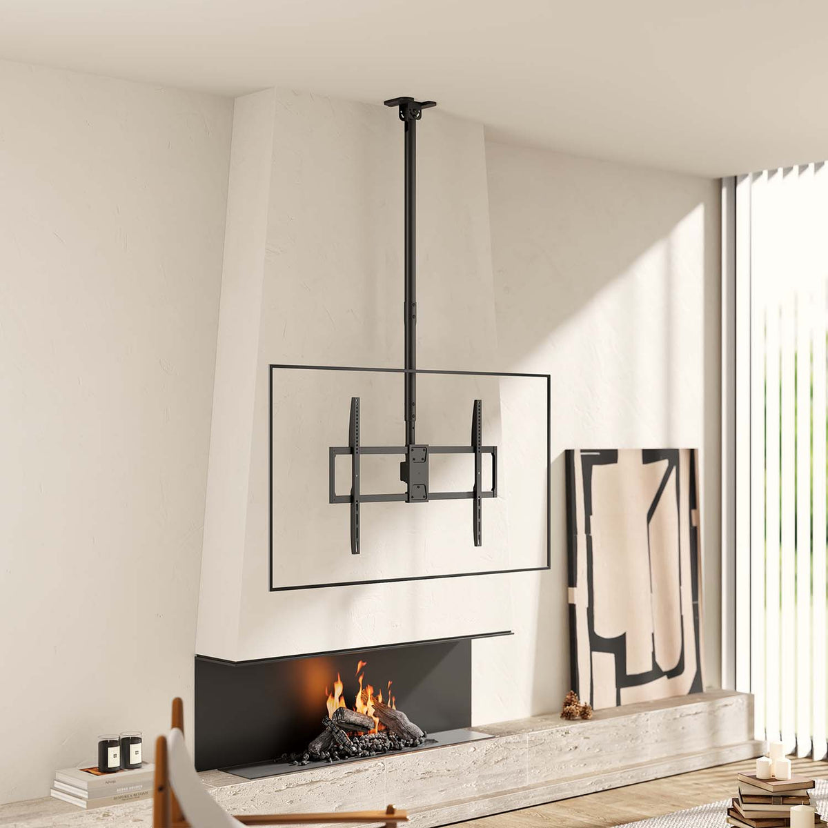 Soporte Techo AISENS 50-100" 80Kg Negro (CT100TSLE-393)