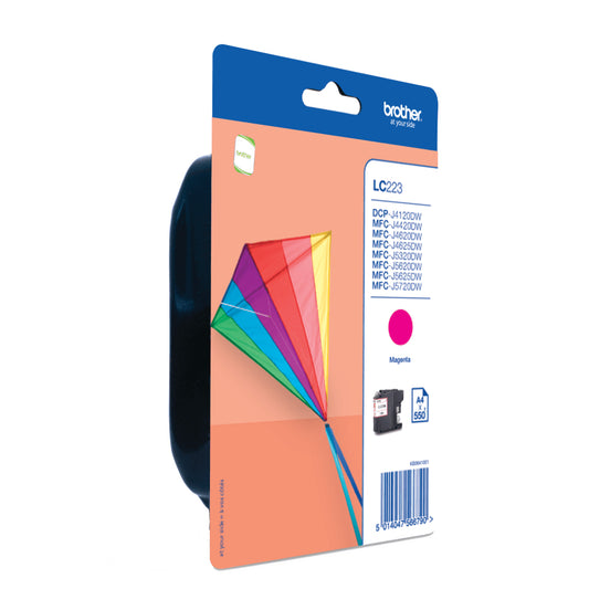 Brother LC223 Magenta Original Ink Cartridge - LC223MBP. 550 Pages