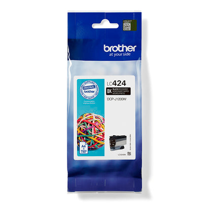 BROTHER Black Ink 750 pages (LC424BK)