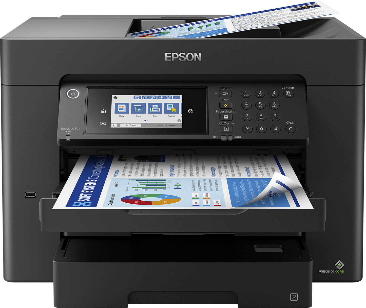 Epson WF-7840DTWF A3 Color WiFi Fax Multifunction Printer (C11CH67402)
