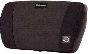 Cojin lumbar fusion plushtouch portatil se fija a traves de una correa ajustable negro