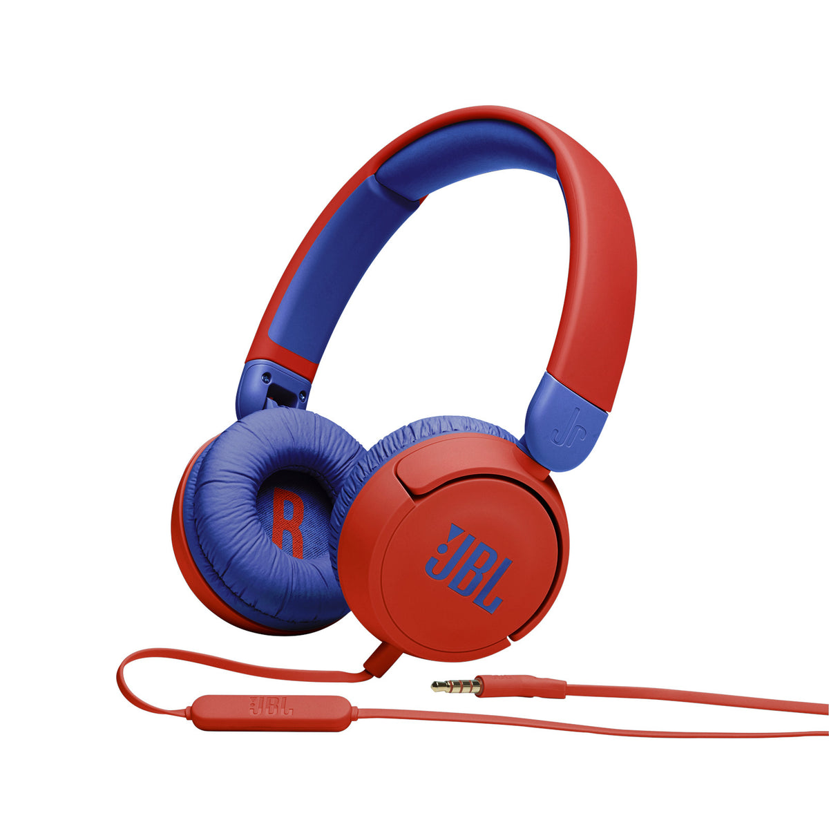 Auriculares de diadema infantiles jr310 con microfono mini jack 3.5mm longitud del cable 1m rojo y azul