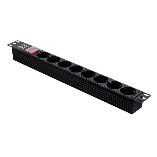 Aiten Data 8-Way Schuko Rack 1U Black Power Strip (20.08.19)