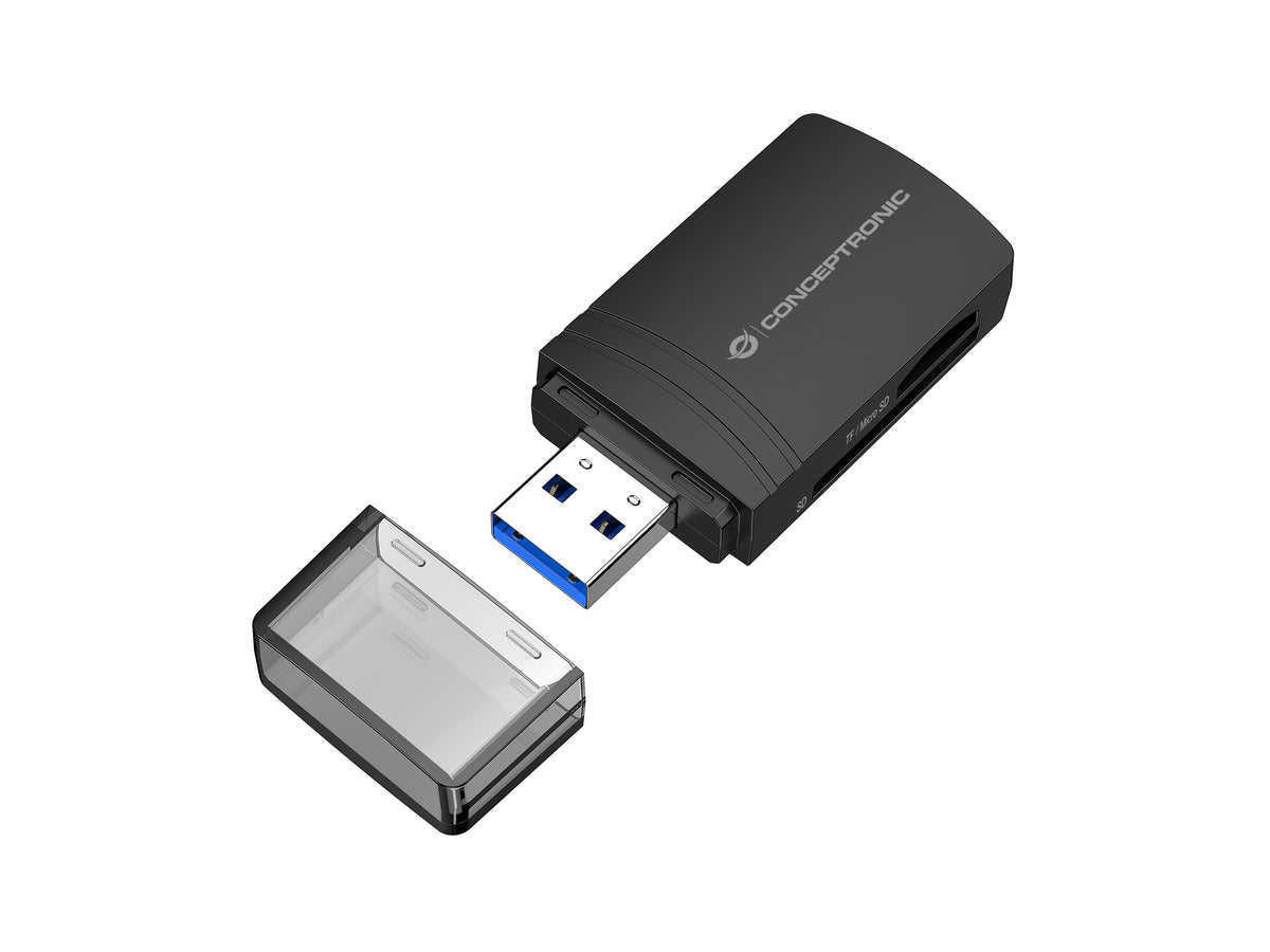 Lector Tarjetas CONCEPTRONIC USB-A 3.0 Negro (BIAN06B)