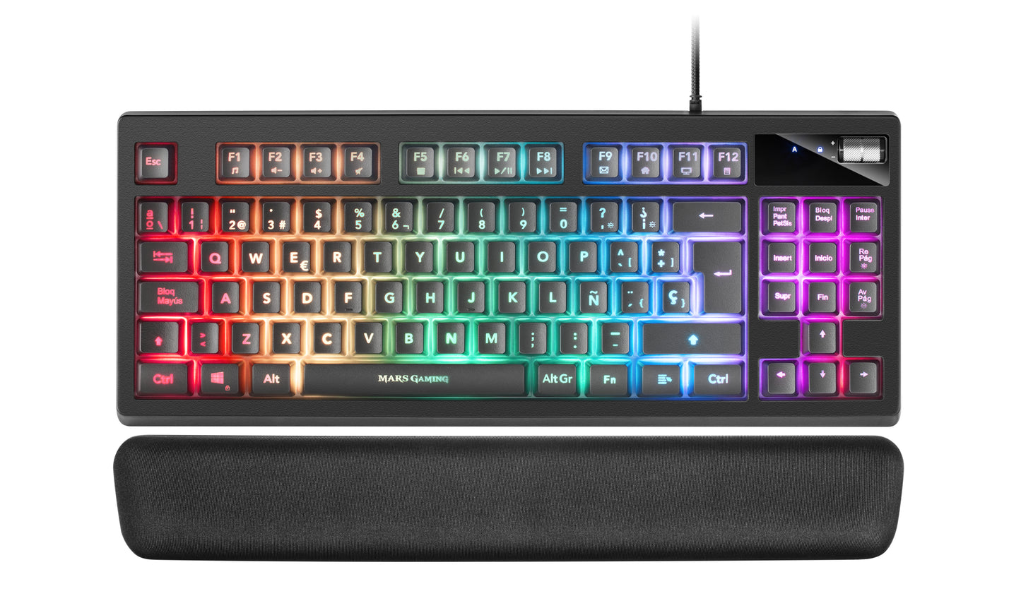 Mars Gaming TKL RGB LED USB Black Keyboard (MKAXES)