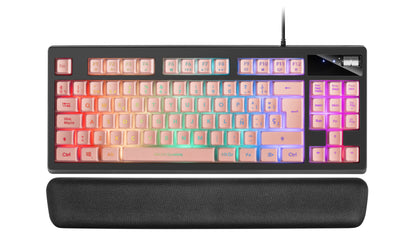 Mars Gaming TKL LED RGB USB Pink Keyboard (MKAXPES)