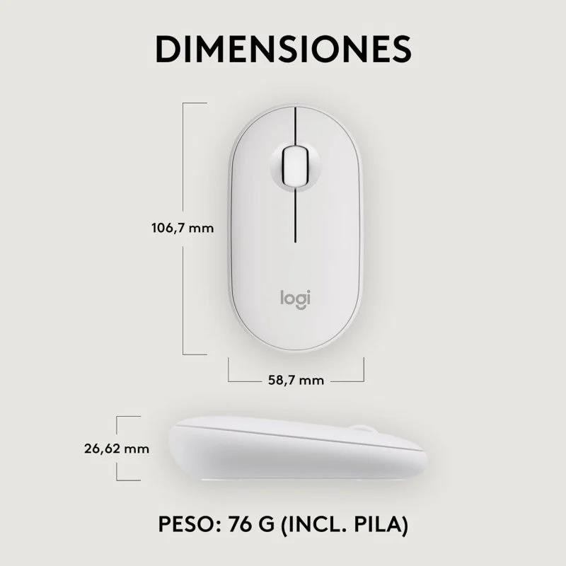 RATON LOGITECH PEBBLE 2 M350S WIRELESS WHITE