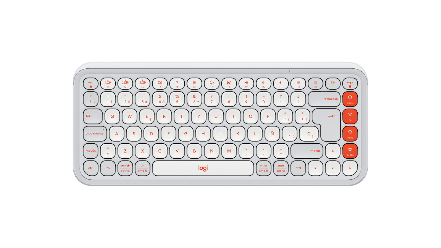 LOGITECH POP ICON KEYS WIRELESS KEYBOARD ROSE/WHITE