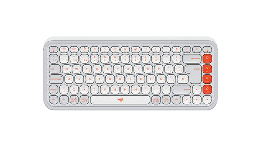 LOGITECH POP ICON KEYS WIRELESS KEYBOARD ROSE/WHITE