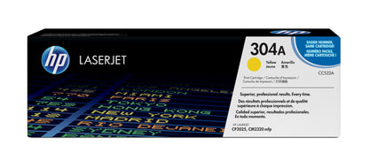 HP CC532A Amarillo Cartucho de Toner Original - 304A. 2.800 Paginas