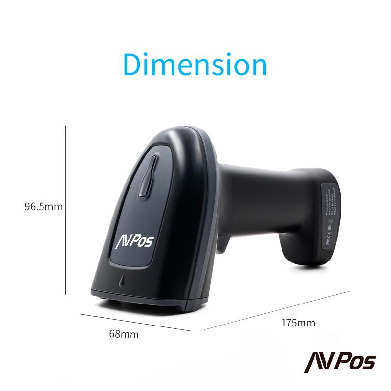 LECTOR AVPOS CODIGOS 1D + 2D +QR BT230 WIRELESS 2.4 + BLUETOOTH + USB
