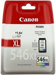 Tinta cl-546xl tricolor (amarillo, magenta y cian) 300 paginas segun ISO/IEC 24711