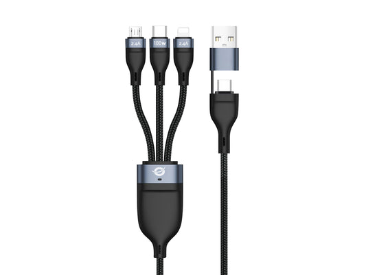 CONCEPTRONIC USB-C/M 3-in-1 Cable 1.5m Black (ETTA06B15)