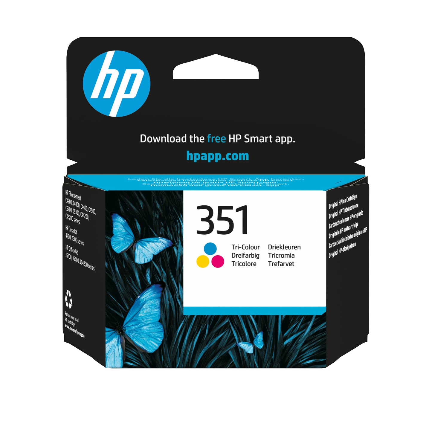 HP 351 Color Original Ink Cartridge - CB337EE. 170 Pages