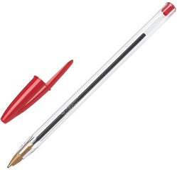 Boligrafo de cristal con punta 1.0mm de color rojo