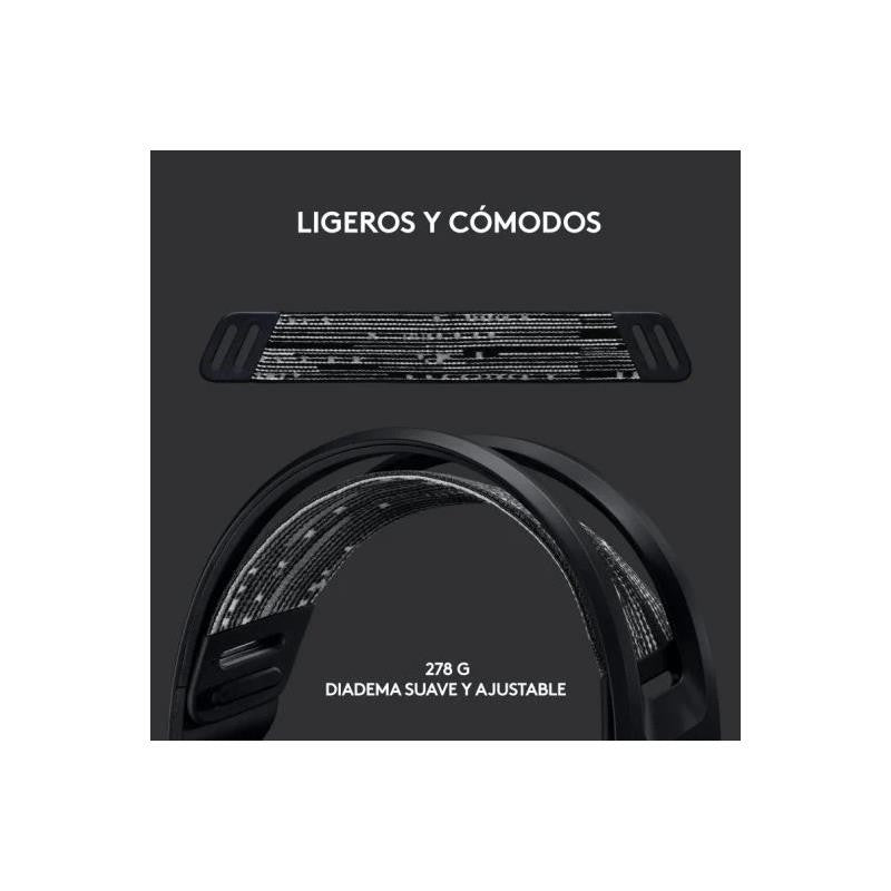 AURICULARES + MICROFONO LOGITECH GAMING G733 RGB WIRELESS BLACK