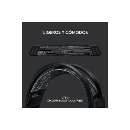 AURICULARES + MICROFONO LOGITECH GAMING G733 RGB WIRELESS BLACK
