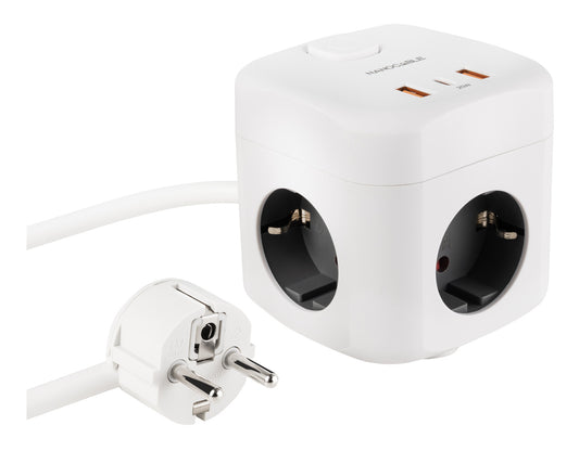 Nanocable Power Strip 3xSchuko USB-A/C (10.37.0011)