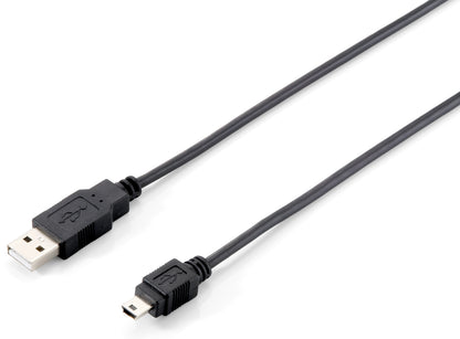 USB-A Male to Mini USB 5-Pin Male Cable, 1.8 meters long