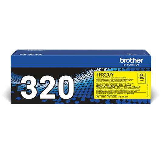 Brother TN320 Amarillo Cartucho de Toner Original - TN320Y. 1.500 Paginas