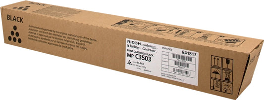 Ricoh Aficio MP-C3003/MP-C3004/MP-C3503/MP-C3504/MP-C4504/MP-C5504/MP-C6004 Black Original Toner Cartridge - 841817/841813