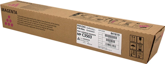 Ricoh Aficio MP-C3003/MP-C3004/MP-C3503/MP-C3504/MP-C4504/MP-C5504/MP-C6004 Magenta Original Toner Cartridge - 841819/841815