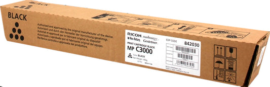 Ricoh Aficio MP-C2500/MP-C3000 Black Original Toner Cartridge - 888640/888636/842030