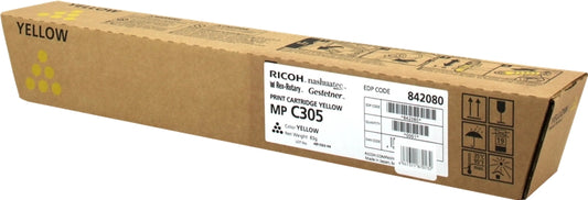 Ricoh Aficio MP-C305/MP-C305SPF Yellow Original Toner Cartridge - 842080/841597/MPC305E
