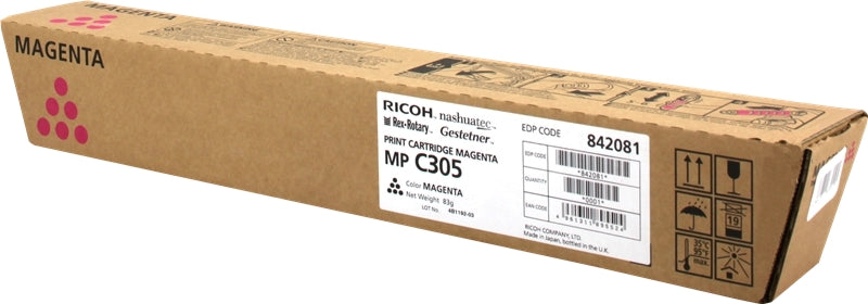 Ricoh Aficio MP-C305/MP-C305SPF Magenta Cartucho de Toner Original - 842081/841596/MPC305E
