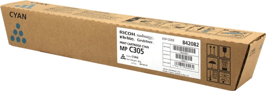 Ricoh Aficio MP-C305/MP-C305SPF Cyan Original Toner Cartridge - 842082/841595/MPC305E