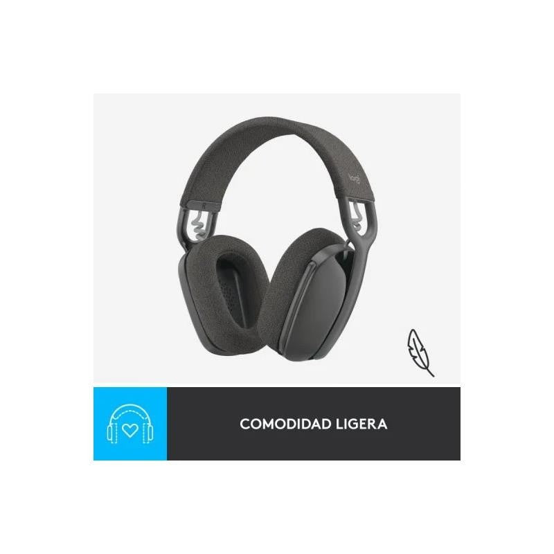 AURICULARES + MICROFONO LOGITECH ZONE VIBE 100 BLUETOOTH BLACK