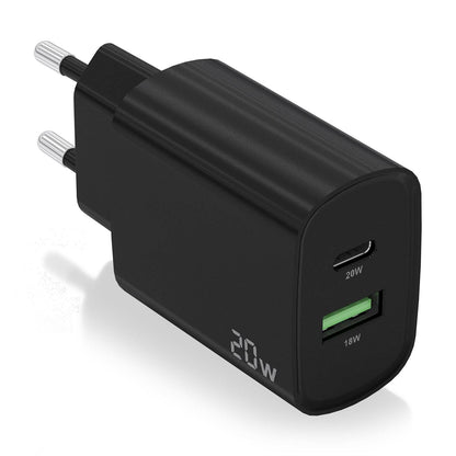 Cargador Pared AISENS 1xUSB-C 1xUSB-A 20W (A110-0755)