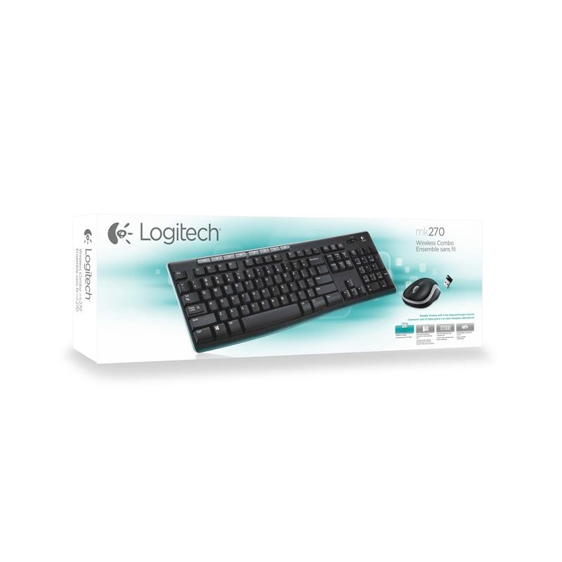 TECLADO + RATON LOGITECH MK270 WIRELESS BLACK