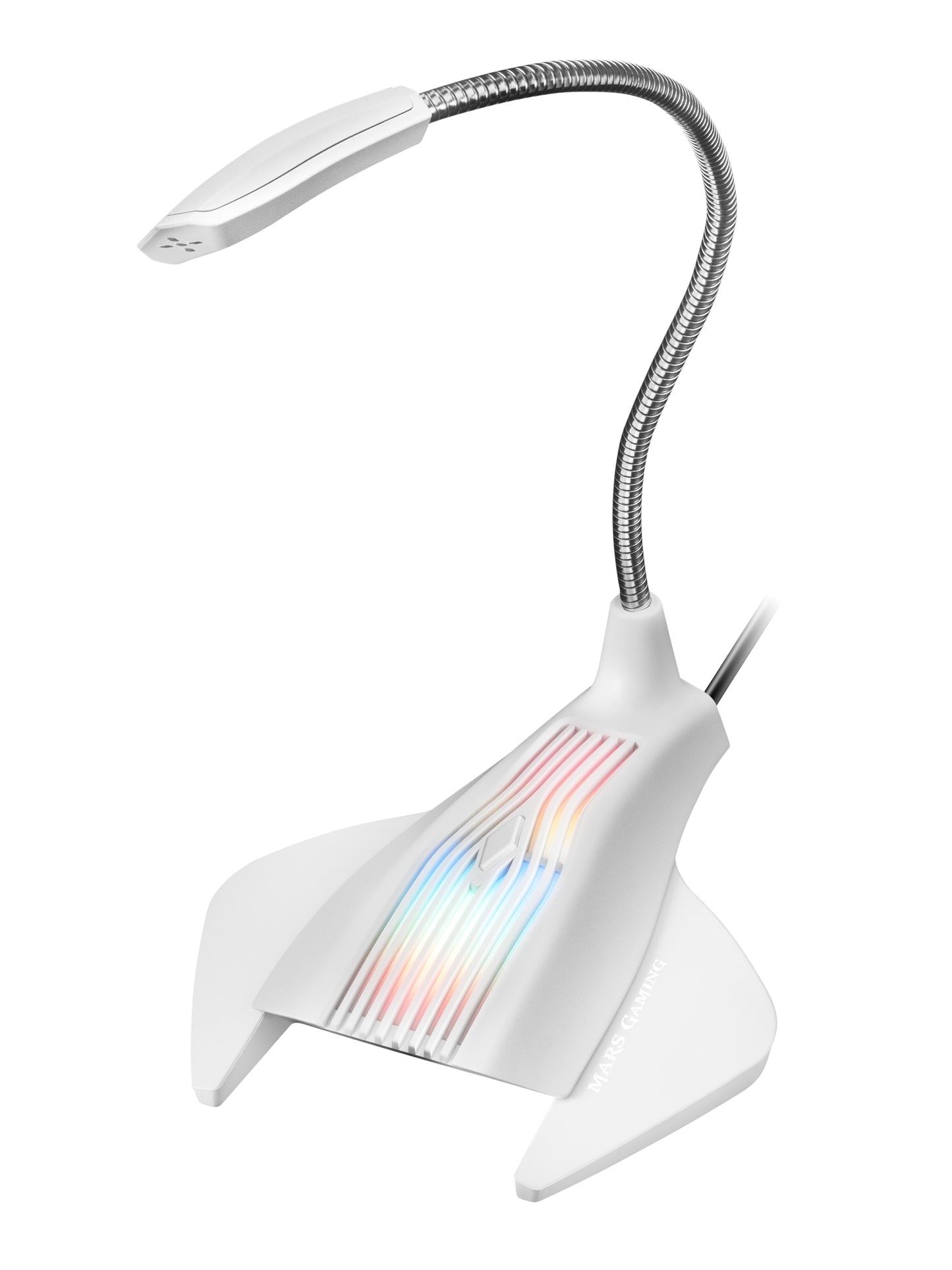 Mars Gaming Flexible White Desktop Microphone (MMICW)