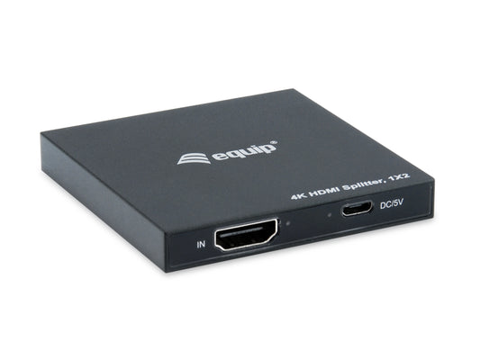 Splitter EQUIP 4K UHD 3D 2xHDMI Out Black (EQ332715)
