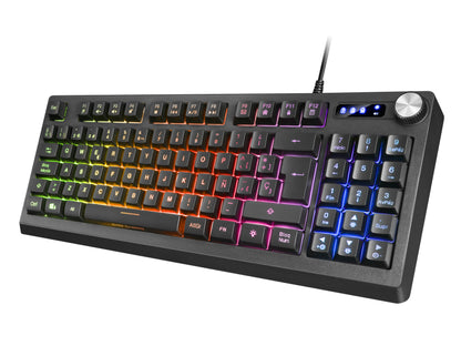 Mars Gaming RGB LED USB Black Keyboard (MKREVOES)