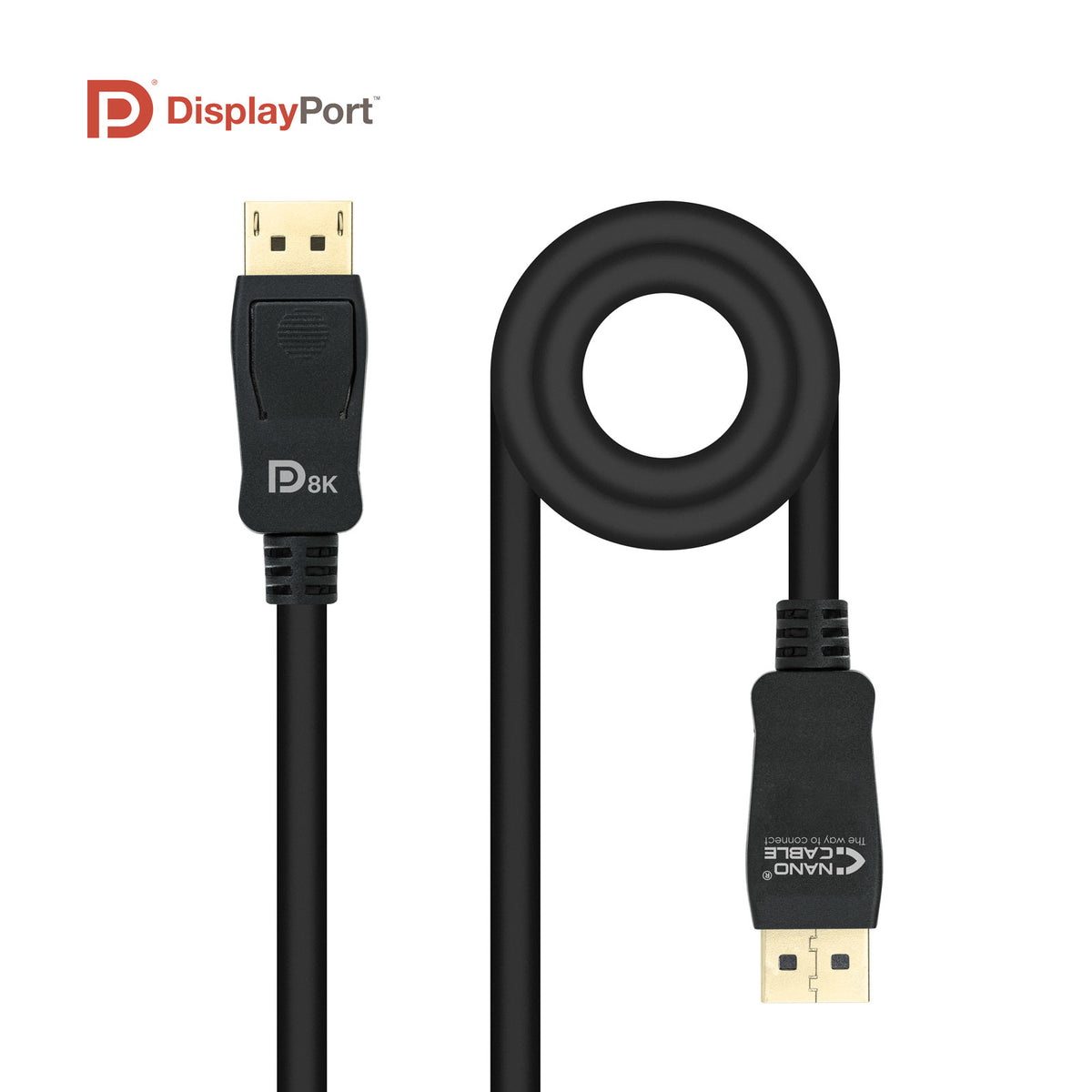 Nanocable DP/M a DP/M 1.5m Negro (10.15.2501-L150)