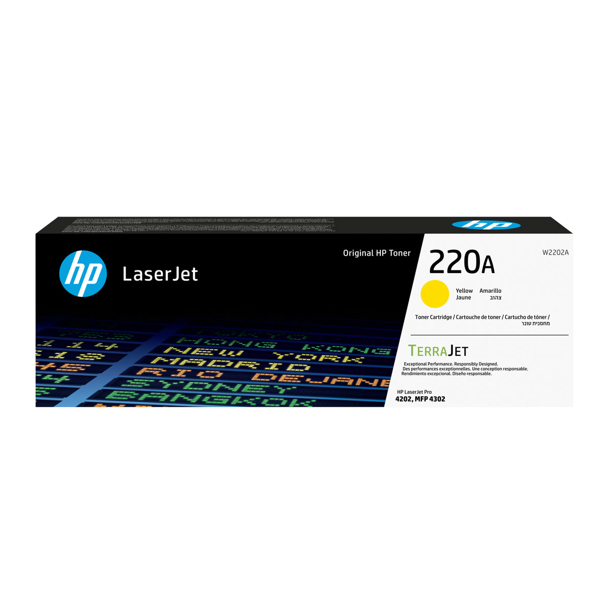HP W2202A Amarillo Cartucho de Toner Original - 220A. 1.800 Paginas