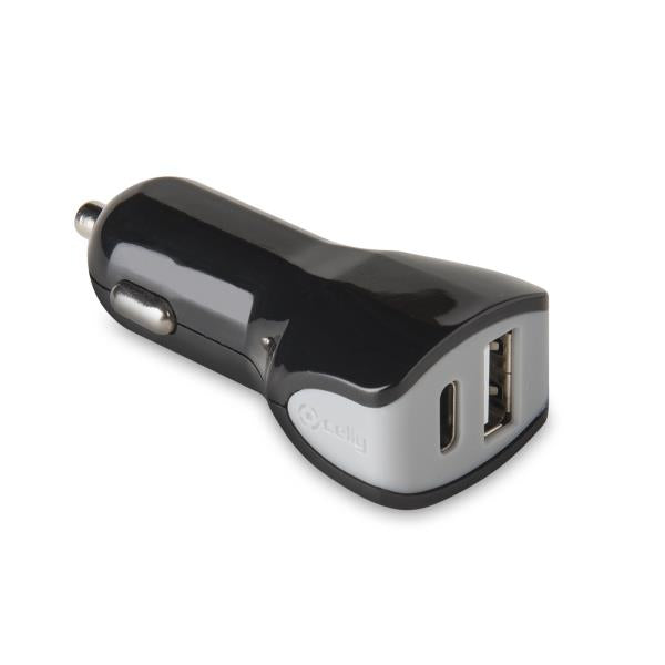 CELLY Car Charger 1xUSB-C Black (CCTYPECUSBBK)
