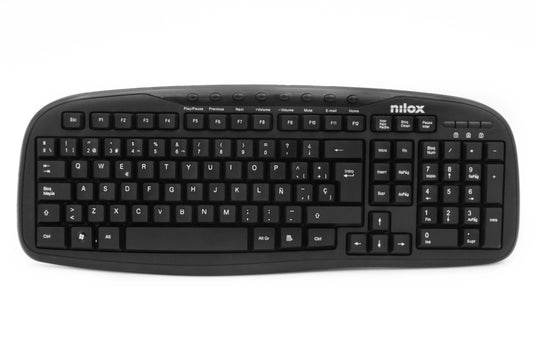 NILOX Multimedia USB Keyboard Black (NXKBE000001)