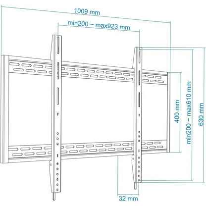 SOPORTE PARED TV MONITOR TOOQ 60-100 130KG BLACK