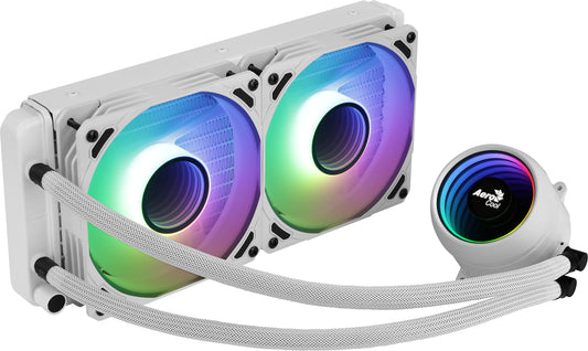 Refrig. Líq. AEROCOOL 2x120mm ARGB Blanca (MIRAGEL240W)