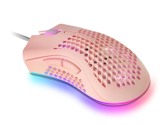 Ratón Mars Gaming Óptico RGB USB 32000dpi Rosa (MMEXP)