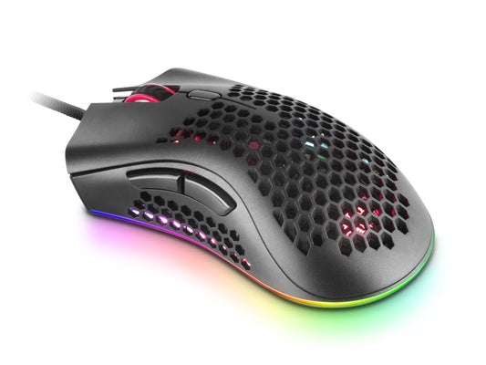 Ratón Mars Gaming Óptico RGB USB 32000dpi Negro (MMEX)