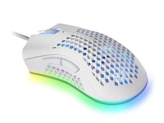 Ratón Mars Gaming Óptico RGB USB 32000dpi Blanco(MMEXW)